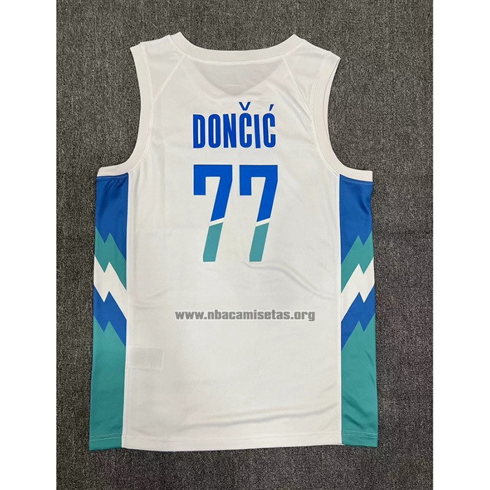 Camiseta Slovenia Luka Doncic NO 77 Primera Blanco
